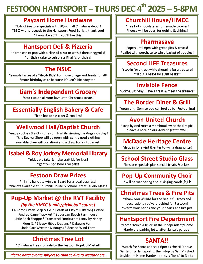 Hantsport Festoon 2025 events